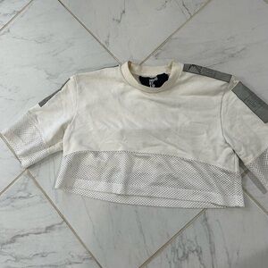 Hood by Air White and Gray Mesh Tank Top